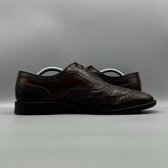 Allen Edmonds Cambridge Wingtip Dress Shoes Size 9.5 Men\'s Brown Formal Brogue